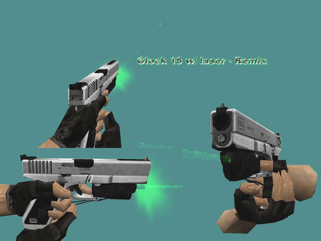 Скачать модель Glock - Reskin с лазером